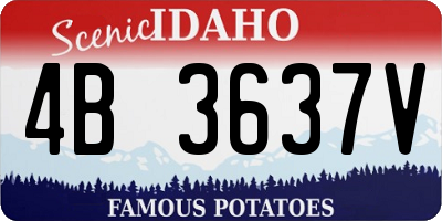 ID license plate 4B3637V