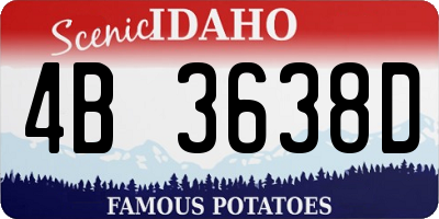 ID license plate 4B3638D