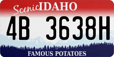 ID license plate 4B3638H