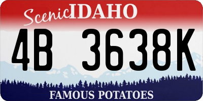 ID license plate 4B3638K