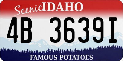 ID license plate 4B3639I