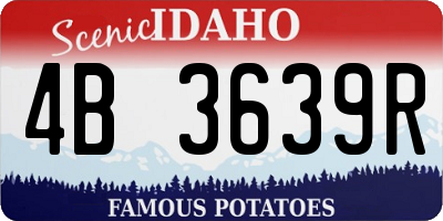 ID license plate 4B3639R