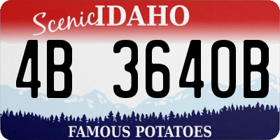 ID license plate 4B3640B