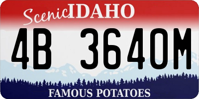 ID license plate 4B3640M
