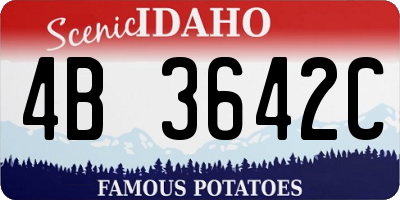 ID license plate 4B3642C