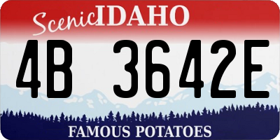 ID license plate 4B3642E