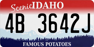 ID license plate 4B3642J