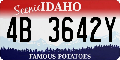 ID license plate 4B3642Y