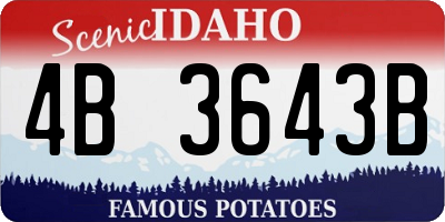 ID license plate 4B3643B