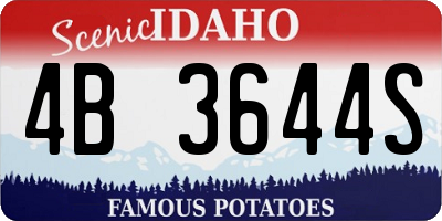ID license plate 4B3644S