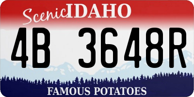 ID license plate 4B3648R