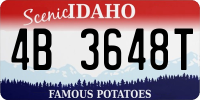 ID license plate 4B3648T