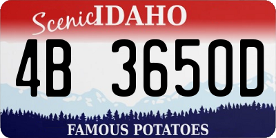 ID license plate 4B3650D