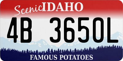 ID license plate 4B3650L