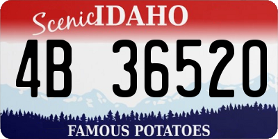 ID license plate 4B3652O