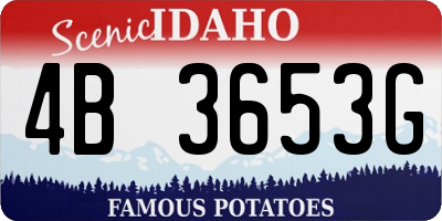 ID license plate 4B3653G