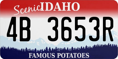 ID license plate 4B3653R