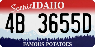 ID license plate 4B3655D