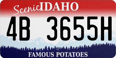 ID license plate 4B3655H