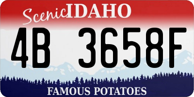 ID license plate 4B3658F