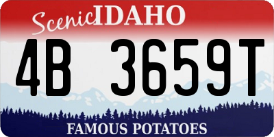 ID license plate 4B3659T