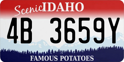 ID license plate 4B3659Y