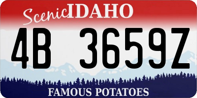 ID license plate 4B3659Z