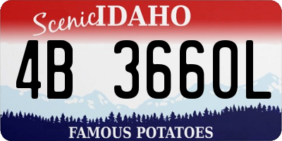 ID license plate 4B3660L