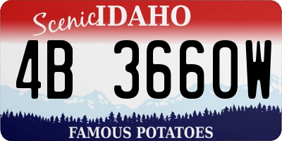ID license plate 4B3660W