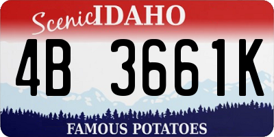 ID license plate 4B3661K