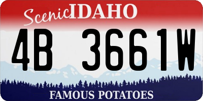 ID license plate 4B3661W