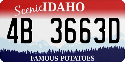 ID license plate 4B3663D