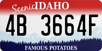ID license plate 4B3664F