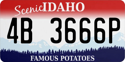 ID license plate 4B3666P