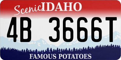 ID license plate 4B3666T
