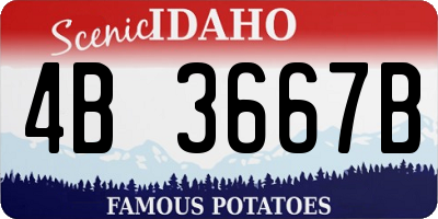 ID license plate 4B3667B