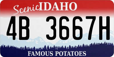ID license plate 4B3667H