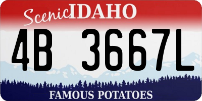 ID license plate 4B3667L