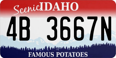 ID license plate 4B3667N
