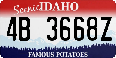ID license plate 4B3668Z