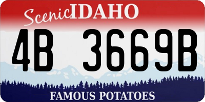 ID license plate 4B3669B