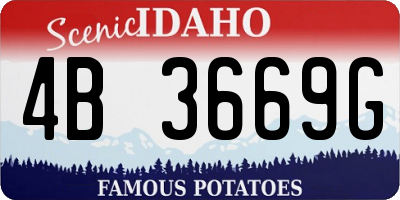 ID license plate 4B3669G