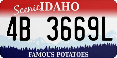 ID license plate 4B3669L