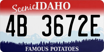 ID license plate 4B3672E