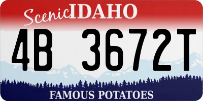 ID license plate 4B3672T