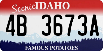 ID license plate 4B3673A