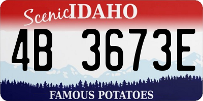ID license plate 4B3673E
