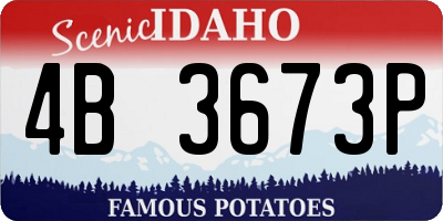 ID license plate 4B3673P