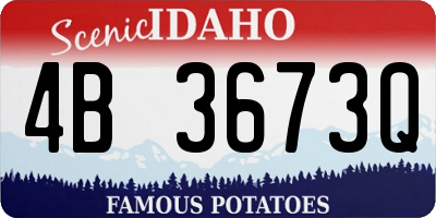 ID license plate 4B3673Q