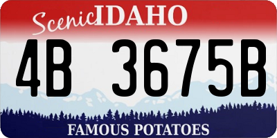 ID license plate 4B3675B